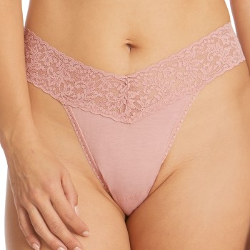 Hanky Panky Trosor Classic Cotton Original Rise Thong Gammelrosa bomull One Size Dam | apparel & accessories - clothing - underwear & socks - lingerie | ModeLejon