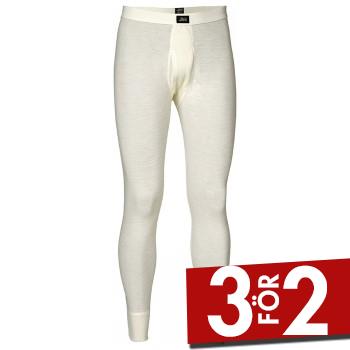 JBS Långkalsonger Wool Long Johns With Fly Creme ull Small Herr – Funktionsunderställ