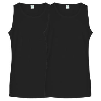 Dovre 2P Organic Cotton Singlet Svart ekologisk bomull Large Herr | apparel & accessories - clothing - shirts & tops | ModeLejon