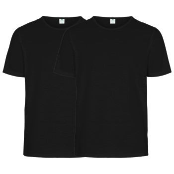 Dovre 2P Organic Cotton Crew Neck Svart ekologisk bomull Small Herr | apparel & accessories - clothing - shirts & tops | ModeLejon