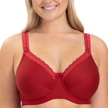 Läs mer om Miss Mary Cotton Comfort Underwired Bra BH Röd E 85 Dam