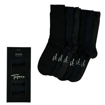 Topeco Strumpor 6P Men Bamboo Crew Socks Grå Strl 41/45 Herr | apparel & accessories - clothing - underwear & socks | ModeLejon