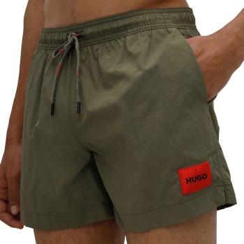 HUGO Badbyxor Dominica Recycled Swim Shorts Mörkgrön polyester X-Large Herr | apparel & accessories - clothing - swimwear | ModeLejon