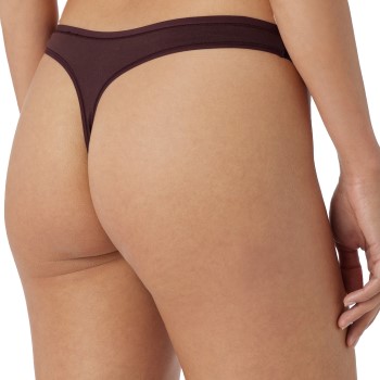 Schiesser Trosor 3P 95-5 Organic Cotton Thong Röd/svart ekologisk bomull 36 Dam | apparel & accessories - clothing - underwear & socks - lingerie | ModeLejon
