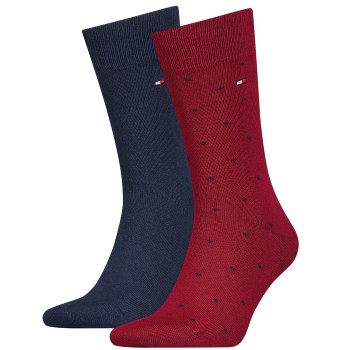 Tommy Hilfiger Strumpor 2P Men Dot Socks Blå/Röd Strl 39/42 Herr | apparel & accessories - clothing - underwear & socks - socks | ModeLejon