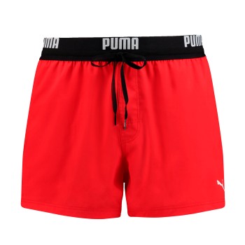 Puma Badbyxor Logo Short Length Swim Shorts Röd polyester Large Herr | apparel & accessories - clothing - swimwear | ModeLejon