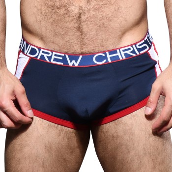 Andrew Christian Kalsonger Almost Naked Retro Mesh Boxer Marin bomull Medium Herr
