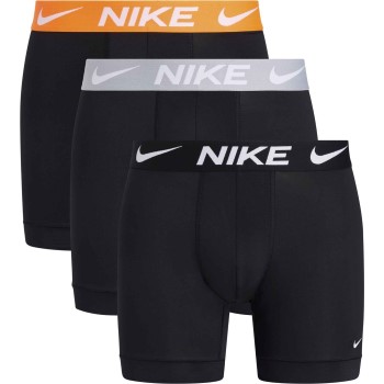 Läs mer om Nike Kalsonger 3P Everyday Essentials Micro Boxer Brief Svart/Orange polyester Large Herr