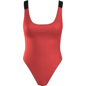 Calvin Klein Intense Power Rib Scoop Plus Swimsuit Korall polyamid XXL+ Dam | apparel & accessories - clothing - swimwear | ModeLejon