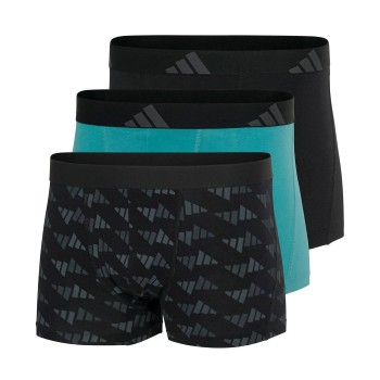 adidas Kalsonger 3P Active Flex Cotton Trunk Grå/Svart bomull Small Herr | apparel & accessories - clothing - underwear & socks - underwear | ModeLejon