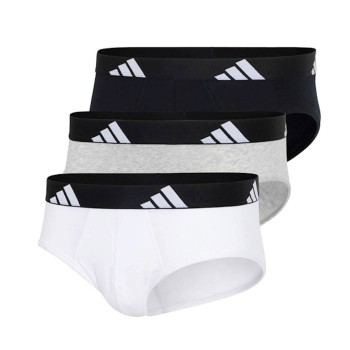 adidas Kalsonger 3P Active Flex Cotton Brief 314 Vit/Grå bomull X-Large Herr | apparel & accessories - clothing - underwear & socks - underwear | ModeLejon