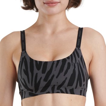 adidas BH BOS Micro Cut Free Scoop Lounge Bra Zebra Large Dam | apparel & accessories - clothing - underwear & socks - bras | ModeLejon