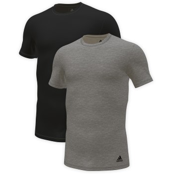 adidas 2P Active Flex Cotton 3 Stripes T-Shirt Svart/Grå bomull XX-Large Herr