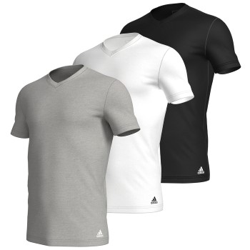 Läs mer om adidas 3P Active Flex Cotton V-Neck T-Shirt Flerfärgad bomull Large Herr