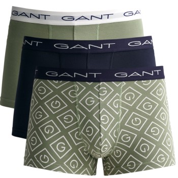 Läs mer om Gant Kalsonger 3P Icon G Trunk Grön bomull X-Large Herr