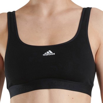 Adidas Solid Cotton Crop Bra