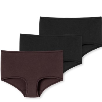 Schiesser Trosor 3P 95-5 Boyshorts Organic Cotton Svart/Röd bomull 40 Dam | apparel & accessories - clothing - underwear & socks - lingerie | ModeLejon
