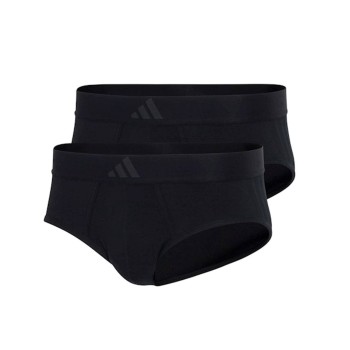 adidas Kalsonger 2P Active Flex Cotton 3 Stripes Brief Svart bomull X-Large Herr