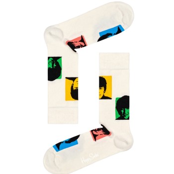 Läs mer om Happy socks Strumpor 3P Beatles Silhouettes Sock Vit bomull Strl 36/40