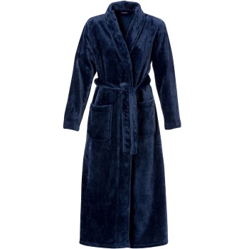 Trofe Solid Robe Silk Fleece Marin polyester X-Large Dam