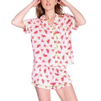 PJ Salvage Pyjamas Playful Prints Rosa Mönstrad X-Small Dam