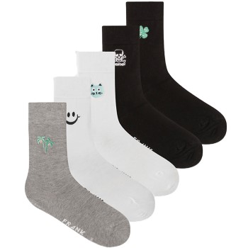 Läs mer om Frank Dandy Strumpor 10P Embroidered Bamboo Socks Flerfärgad lyocell Strl 36/40