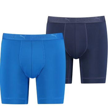 Puma Kalsonger 2P Sport Microfiber Long Boxer Blå polyester X-Large Herr | apparel & accessories - clothing - underwear & socks - underwear | ModeLejon