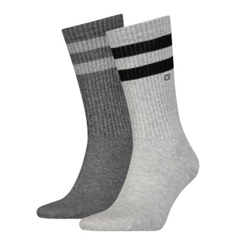 Calvin Klein Strumpor 2P Stripe Socks Grå Strl 39/42 Herr | apparel & accessories - clothing - underwear & socks - socks | ModeLejon