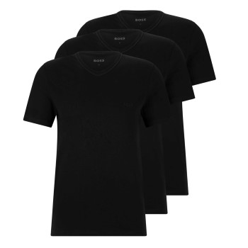 Läs mer om BOSS 3P V-Neck Classic T-shirt Svart bomull X-Large Herr