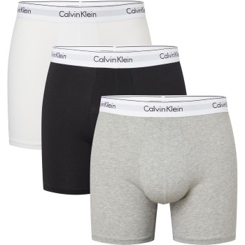 Calvin Klein Kalsonger 3P Modern Cotton Stretch Boxer Brief Grå/Svart bomull Large Herr