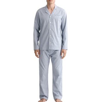 Läs mer om Gant Oxford Pajama Set With Shirt Ljusblå bomull Large Herr