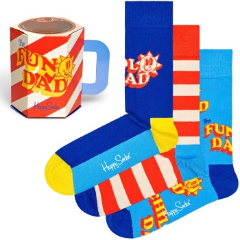 Läs mer om Happy socks Strumpor 3P Father Of The Year Socks Gift Set Flerfärgad bomull Strl 41/46