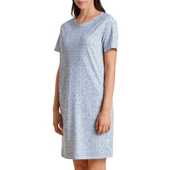 Läs mer om Calida Spring Nights Nightshirt Blå Mönstrad bomull X-Small Dam