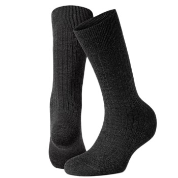 Läs mer om Panos Emporio Strumpor 2P Premium Mercerized Wool Rib Socks Antracit One Size Herr