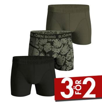 Läs mer om Björn Borg Kalsonger 3P Cotton Stretch Boxer 1721 Militärgrön bomull XX-Large Herr