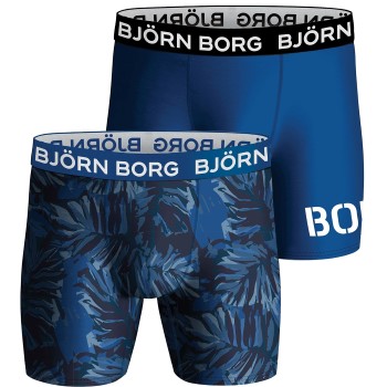 Läs mer om Björn Borg Kalsonger 2P Performance Boxer 1727 Svart/Blå polyester Medium Herr
