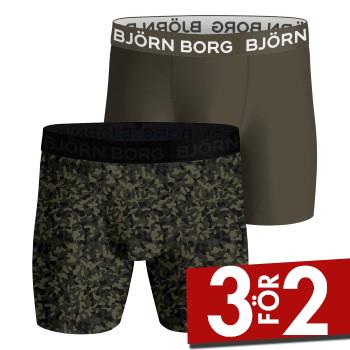 Läs mer om Björn Borg Kalsonger 2P Performance Boxer 1727 Grön Mönstrad polyester Small Herr