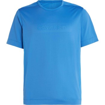 Läs mer om Calvin Klein Sport Logo Gym T-Shirt Blå polyester Medium Herr