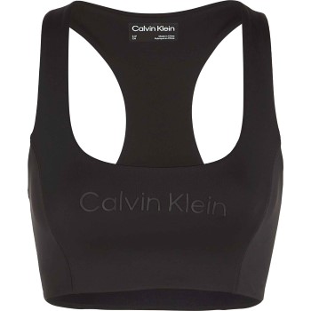 Läs mer om Calvin Klein BH Sport Medium Support Sports Bra Svart Large