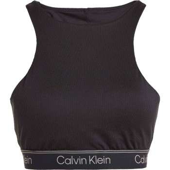Läs mer om Calvin Klein BH Sport Cutout Medium Impact Sports Bra Svart polyester Medium Dam