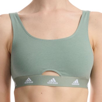 Läs mer om adidas BH Scoop Bralette Grön bomull Medium Dam