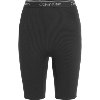 Läs mer om Calvin Klein Sport Ribbed Knit Shorts Svart polyester Small Dam