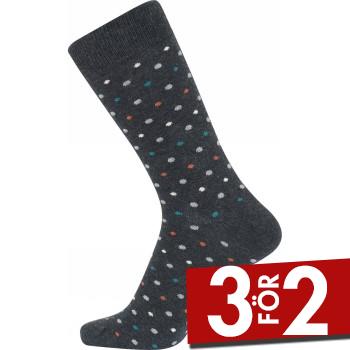 Alternativ bild 0 för JBS Strumpor Patterned Cotton Socks Grå/Turkos Strl 40/47 Herr