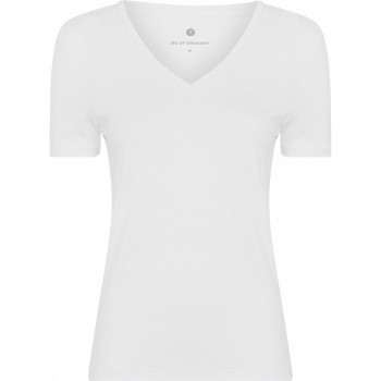 Läs mer om JBS of Denmark Bamboo V-neck Women Slim T-shirt Vit X-Small Dam