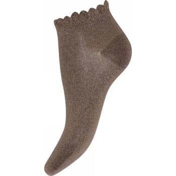 Läs mer om Decoy Strumpor Glitter Ankle Socks Beige Strl 37/41 Dam