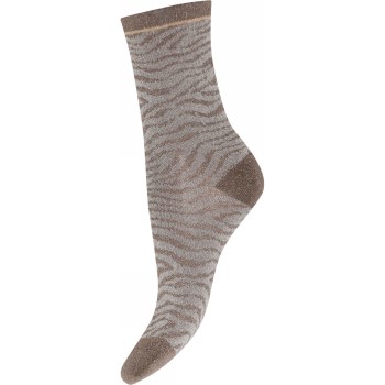 Läs mer om Decoy Strumpor Glitter Patterned Ankle Socks Beige Strl 37/41 Dam