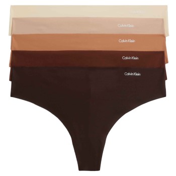 Läs mer om Calvin Klein Trosor 5P Invisible Thongs Flerfärgad Medium Dam
