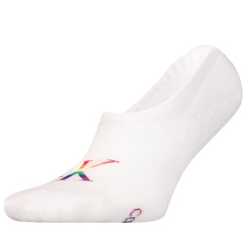 Läs mer om Calvin Klein Strumpor Footie High Cut Pride Sock Vit One Size