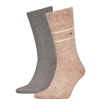 Läs mer om Tommy Hilfiger Strumpor 2P Men Slub Classic Socks Beige Strl 39/42 Herr