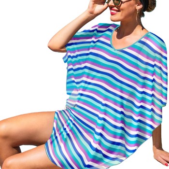 Läs mer om Wiki Florina Beach Poncho Flerfärgad nylon L/XL Dam